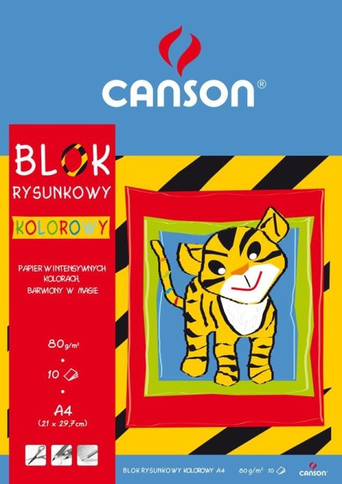 BLOK RYSUNKOWY A4/10K KOL 80G CANS FOL A 20 CANSON