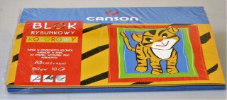 BLOK RYSUNKOWY KOLOROWY A3 80G 10ARK CANSON / 400075201 CANSON