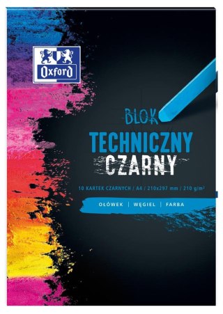 BLOK TECHNICZNY OXFORD A3 10K 210G CZARNY HAMELIN