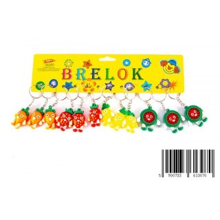 BRELOK GUMOWY OWOCE I WARZYWA 4 CM OP.12 SZT. MIDEX 0237B TOYS