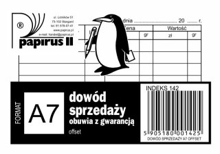 DRUK DOWOD SPRZEDAZY OBUWIA A7 PIR 142 OFFSET PAPIRUS