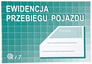 DRUK EWIDENCJA PRZEBIEGU POJAZDU A5 MICHALCZYK&PROKOP K-17 MICHALCZYK I PROKOP