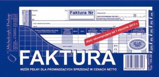 DRUK FAKTURA SPRZEDAŻY W CENACH NETTO 1/3A4 MP 105-8E MIC MICHALCZYK I PROKOP