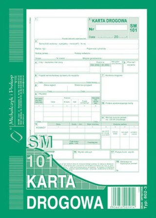 DRUK KARTA DROGOWA A5 MICHALCZYK&PROKOP 802-3 MICHALCZYK I PROKOP