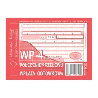 DRUK POLECENIE PRZELEWU A6 MICHALCZYK&PROKOP 445-5M MICHALCZYK I PROKOP