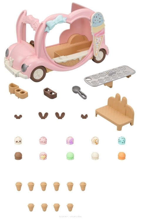 SYLVANIAN WESOLY SAMOCHOD Z LODAMI 5651 WB6 EPOCH