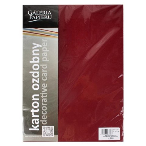 KARTON OZDOBNY A4 250 G FLORYDA BORDO GALERIA PAPIERU 39187 ARGO