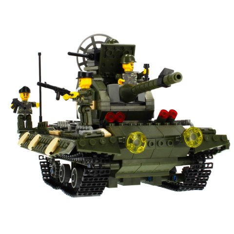 KLOCKI KONSTRUKCYJNE 563 ELEMENTY MILITARIA CZOŁG ALLEBLOX 478261 ALLEBLOX