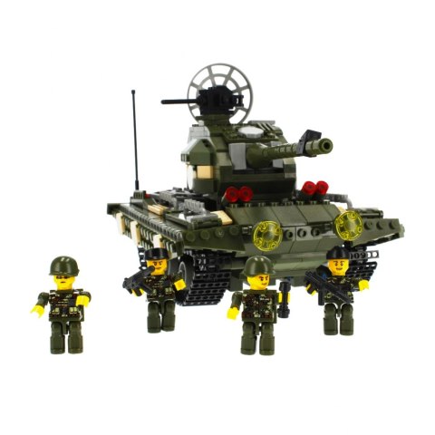 KLOCKI KONSTRUKCYJNE 563 ELEMENTY MILITARIA CZOŁG ALLEBLOX 478261 ALLEBLOX