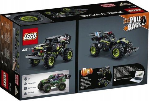 KLOCKI KONSTRUKCYJNE LEGO 42118 TECHNIC MONSTER JAN GRAVE DIGGER 42118 LEGO