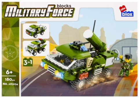 KLOCKI KONSTRUKCYJNE 180 ELEMENTÓW MILITARY ALLEBLOX 492843 ALLEBLOX