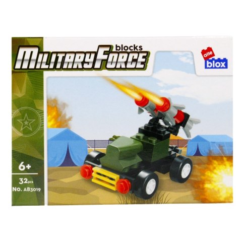 KLOCKI KONSTRUKCYJNE 30-33 ELEMENTY MILITARY DISPLAY ALLEBLOX 492861 ALLEBLOX