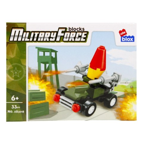 KLOCKI KONSTRUKCYJNE 30-33 ELEMENTY MILITARY DISPLAY ALLEBLOX 492861 ALLEBLOX