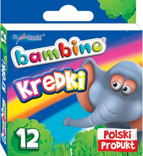 KREDKI 12 KOLORÓW BAMBINO W PUDEŁKU MAJEWSKI KRE12/BAMP ST. MAJEWSKI