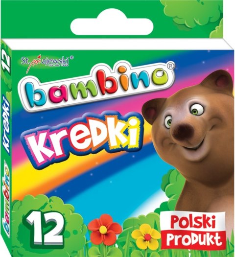 KREDKI 12 KOLORÓW BAMBINO W PUDEŁKU MAJEWSKI KRE12/BAMP ST. MAJEWSKI