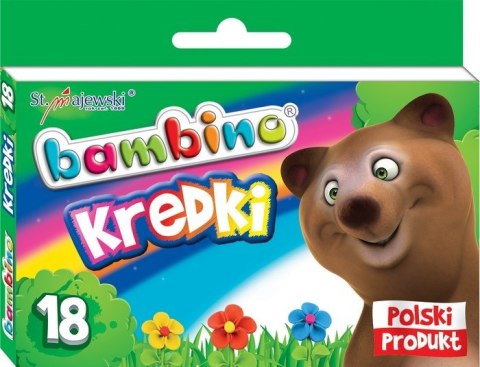 KREDKI 18 KOLORÓW BAMBINO W PUDEŁKU MAJEWSKI KRE18/BAMP ST. MAJEWSKI