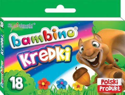 KREDKI 18 KOLORÓW BAMBINO W PUDEŁKU MAJEWSKI KRE18/BAMP ST. MAJEWSKI