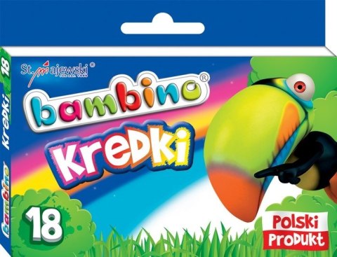 KREDKI 18 KOLORÓW BAMBINO W PUDEŁKU MAJEWSKI KRE18/BAMP ST. MAJEWSKI