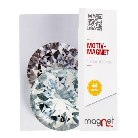 MAGNES SZKLANY DIAMENT KOPUŁA 5 CM MAGNET 117-0-0028 MAGNET