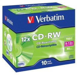 PLYTA CD-RW 700MB VERBATIM 8-12X ETUI VERBATIM