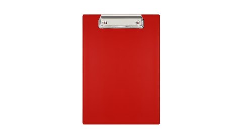 DESKA A5 CLIPBOARD PVC CZERWONY BIURFOL KH-00-04 BIURFOL