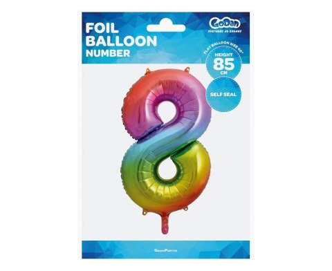 BALON FOL 85CM 8 TECZA GO PBH GODAN