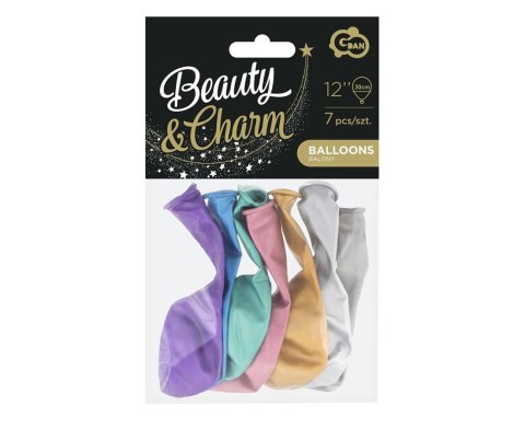 BALONY BEAUTY&CHARM, PLATYNOWE MIX 12"/ 7 SZT. CB-7LMX GODAN