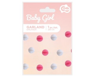 GIRLANDA B&G KULECZKI - BABY GIRL, JASNORÓŻOWA, 250 CM GODAN