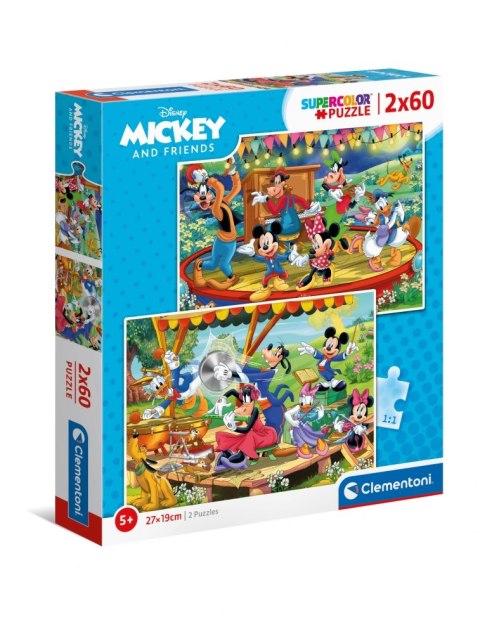 PUZZLE 2X60 ELEMENTÓW MICKEY CLEMENTONI 21620 CLEMENTONI