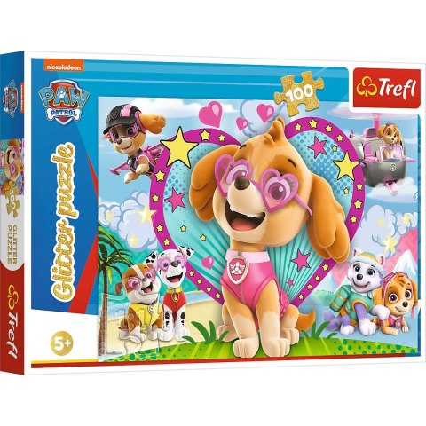 PUZZLE 100EL TREFL GLITTER PAW PATROL TREFL 14818 TR