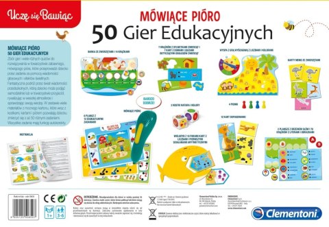 GRA EDUKACYJNA MÓWIĄCE PIÓRO 50 GIER CLEMENTONI 50650 CLEMENTONI