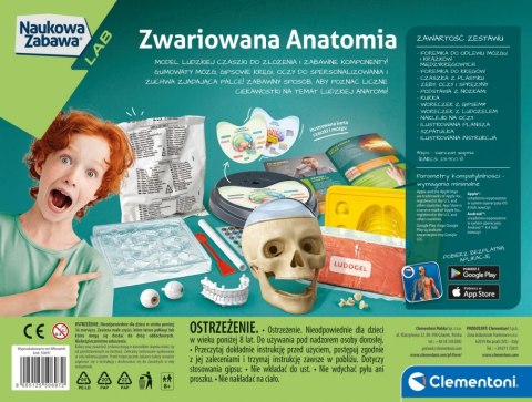 ZESTAW KREATYWNY ZWARIOWANA ANATOMIA CLEMENTONI 50697 CLEMENTONI