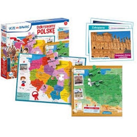 PUZZLE EDUKACYJNE ODKRYWAMY POLSKĘ CLEMENTONI 50021 CLEMENTONI