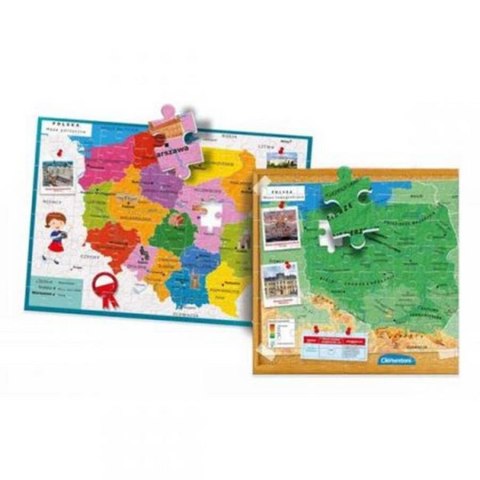 PUZZLE EDUKACYJNE ODKRYWAMY POLSKĘ CLEMENTONI 50021 CLEMENTONI