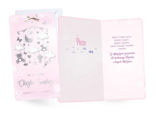 KARNET CHRZEST 110X210 Z KOP ROZ KUKART PM-080 PASSION CARDS - KARTKI