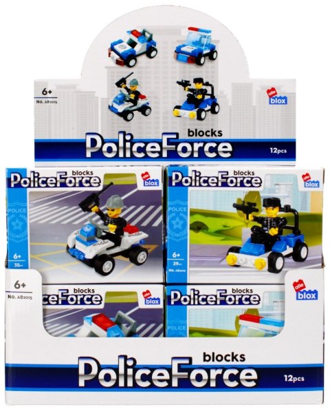 KLOCKI KONSTRUKCYJNE 29-39 ELEMENTÓW POLICJA DISPLAY ALLEBLOX 492820 ALLEBLOX