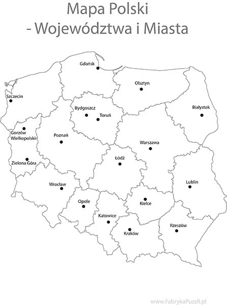 Mapa Polski do Druku