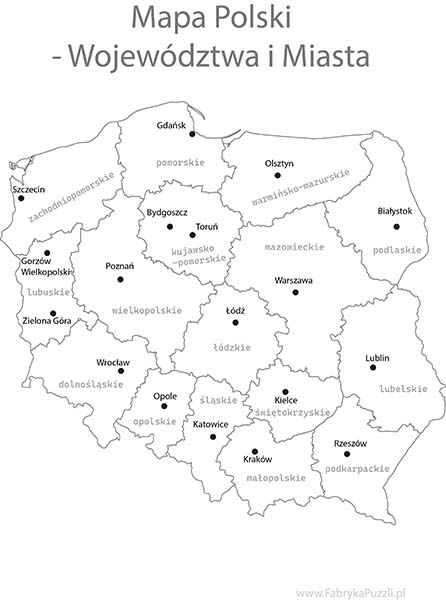 Mapa Polski do Druku