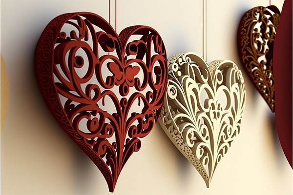 Walentynki dekoracje przedszkole - Ozdoby sercowe 