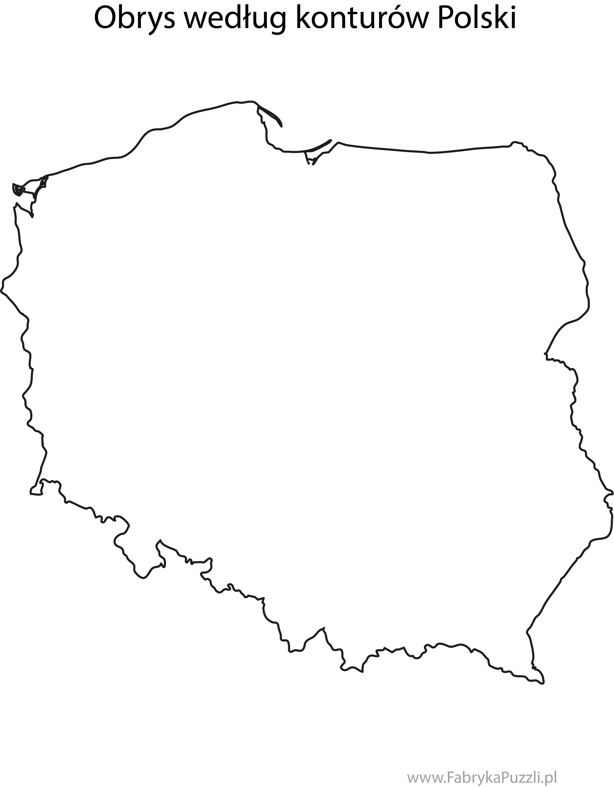 Szablon Kontur Polski Do Druku Mapa Polski do Druku - Darmowa, Drukowalna Mapa Polski